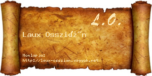 Laux Osszián névjegykártya